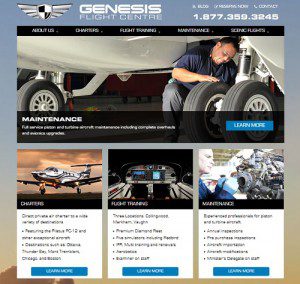 genesis flight centre new website